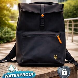 Black Waterproof Commuter Anti Theft Backpack